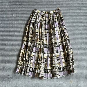 Alexis Brown Tan Pleated Maxi Skirt Casual